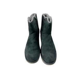 UGG Abree Mini Boot Women 11 Grigio Suede Sheepskin Water Resistant Excellent